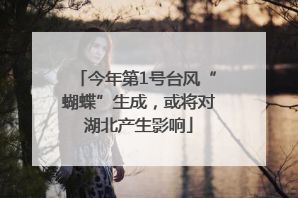 今年第1号台风“蝴蝶”生成，或将对湖北产生影响