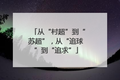 从“村超”到“苏超”，从“追球”到“追求”