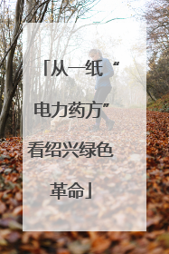 从一纸“电力药方”看绍兴绿色革命