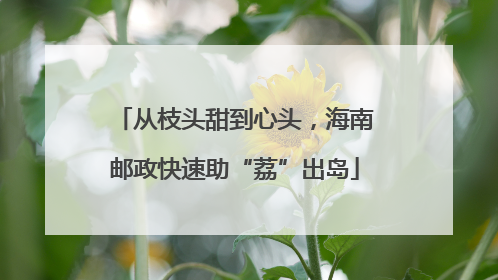 从枝头甜到心头，海南邮政快速助“荔”出岛