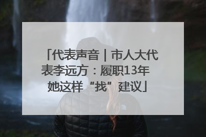 代表声音｜市人大代表李远方：履职13年 她这样“找”建议