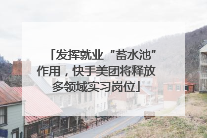 发挥就业“蓄水池”作用，快手美团将释放多领域实习岗位