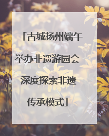 古城扬州端午举办非遗游园会 深度探索非遗传承模式