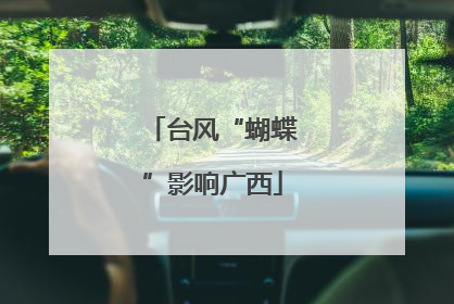 台风“蝴蝶”影响广西