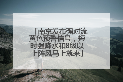南京发布强对流黄色预警信号，短时强降水和8级以上阵风马上就来
