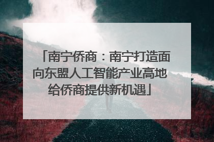 南宁侨商：南宁打造面向东盟人工智能产业高地给侨商提供新机遇