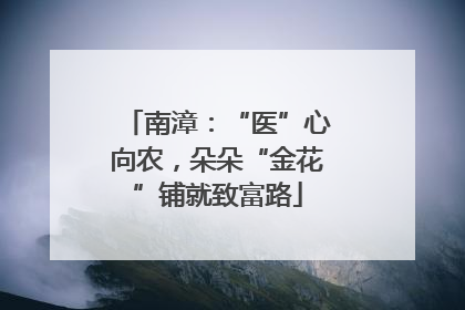 南漳：“医”心向农，朵朵“金花”铺就致富路