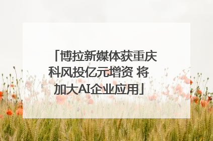 博拉新媒体获重庆科风投亿元增资 将加大AI企业应用