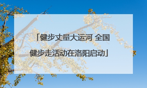 健步丈量大运河 全国健步走活动在洛阳启动