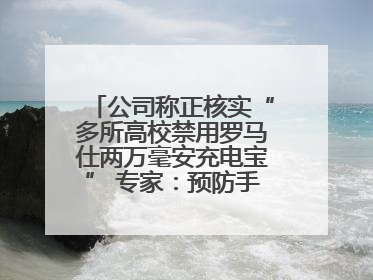 公司称正核实“多所高校禁用罗马仕两万毫安充电宝” 专家：预防手机没电选中等体积产品即可
