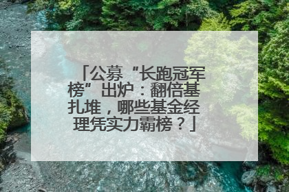 公募“长跑冠军榜”出炉：翻倍基扎堆，哪些基金经理凭实力霸榜？