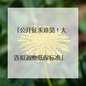 公开征求意见！大连拟调整低保标准