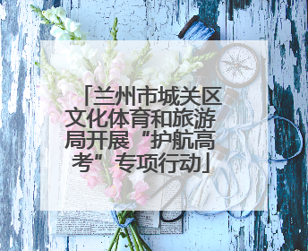 兰州市城关区文化体育和旅游局开展“护航高考”专项行动