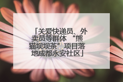 关爱快递员、外卖员等群体 “熊猫坝坝茶”项目落地成都永安社区