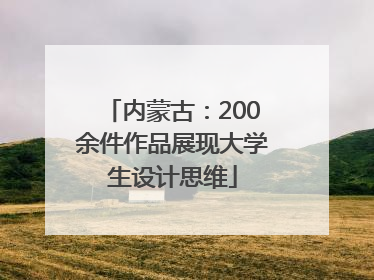 内蒙古：200余件作品展现大学生设计思维
