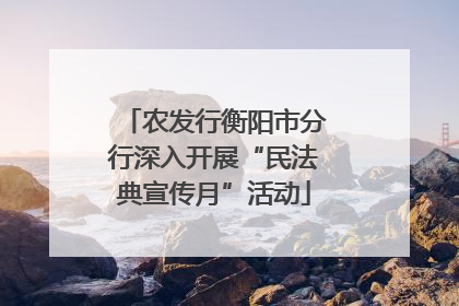 农发行衡阳市分行深入开展“民法典宣传月”活动