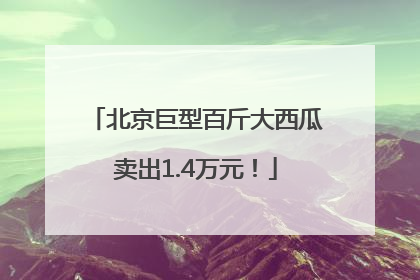 北京巨型百斤大西瓜卖出1.4万元！