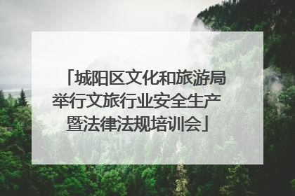 城阳区文化和旅游局举行文旅行业安全生产暨法律法规培训会