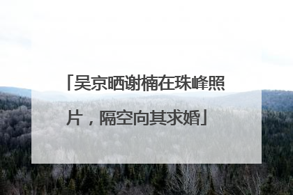 吴京晒谢楠在珠峰照片，隔空向其求婚