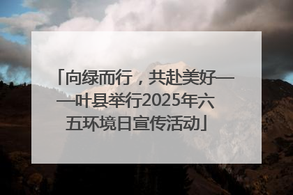 向绿而行，共赴美好——叶县举行2025年六五环境日宣传活动