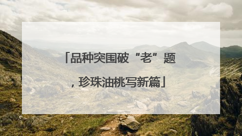 品种突围破“老”题，珍珠油桃写新篇