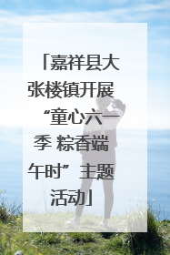嘉祥县大张楼镇开展“童心六一季 粽香端午时”主题活动