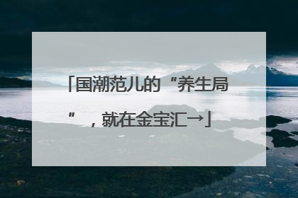 国潮范儿的“养生局”，就在金宝汇→