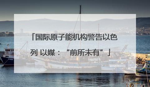 国际原子能机构警告以色列 以媒：“前所未有”