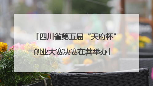 四川省第五届“天府杯”创业大赛决赛在蓉举办