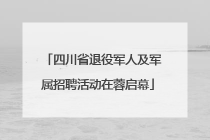 四川省退役军人及军属招聘活动在蓉启幕