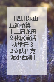 四川乐山五通桥第二十二届龙舟文化展演活动举行 32支队伍竞渡小西湖