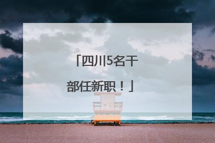 四川5名干部任新职！
