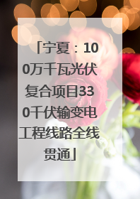 宁夏：100万千瓦光伏复合项目330千伏输变电工程线路全线贯通