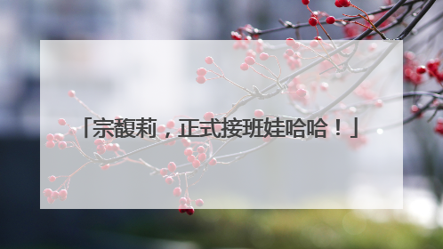 宗馥莉，正式接班娃哈哈！