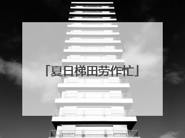 夏日梯田劳作忙