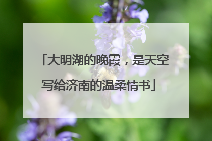 大明湖的晚霞，是天空写给济南的温柔情书