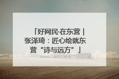 好网民·在东营｜张泽琦：匠心绘就东营“诗与远方”