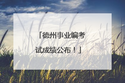 德州事业编考试成绩公布！