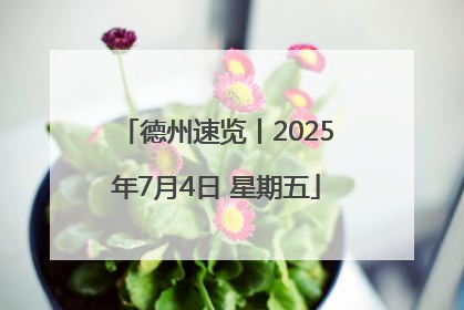 德州速览丨2025年7月4日 星期五