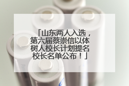 山东两人入选，第六届蔡崇信以体树人校长计划提名校长名单公布！
