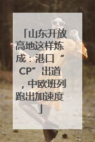 山东开放高地这样炼成：港口“CP”出道，中欧班列跑出加速度