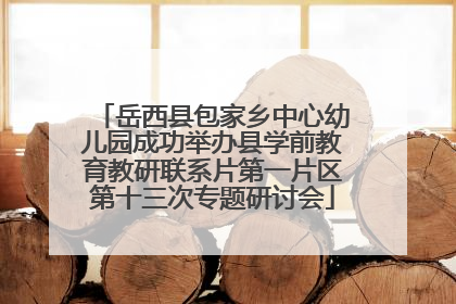 岳西县包家乡中心幼儿园成功举办县学前教育教研联系片第一片区第十三次专题研讨会