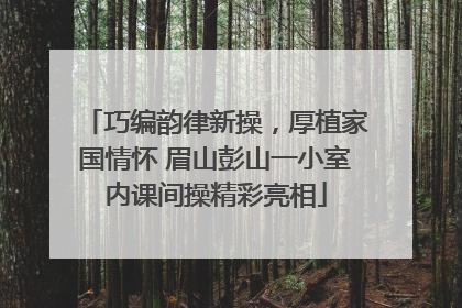 巧编韵律新操，厚植家国情怀 眉山彭山一小室内课间操精彩亮相