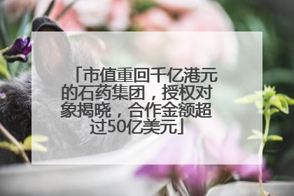 市值重回千亿港元的石药集团，授权对象揭晓，合作金额超过50亿美元
