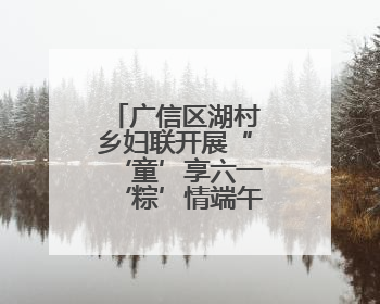 广信区湖村乡妇联开展“‘童’享六一‘粽’情端午”主题活动