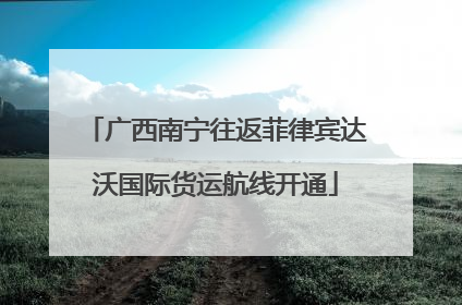 广西南宁往返菲律宾达沃国际货运航线开通
