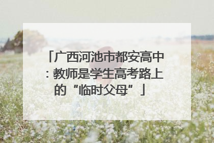 广西河池市都安高中：教师是学生高考路上的“临时父母”