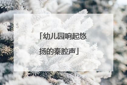 幼儿园响起悠扬的秦腔声