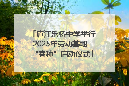 庐江乐桥中学举行2025年劳动基地“春种”启动仪式
