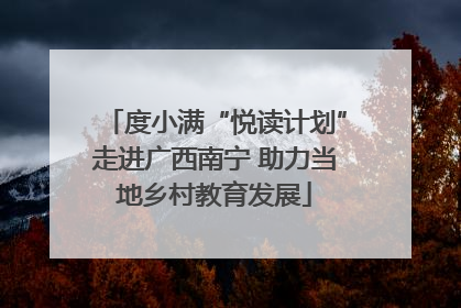 度小满“悦读计划”走进广西南宁 助力当地乡村教育发展